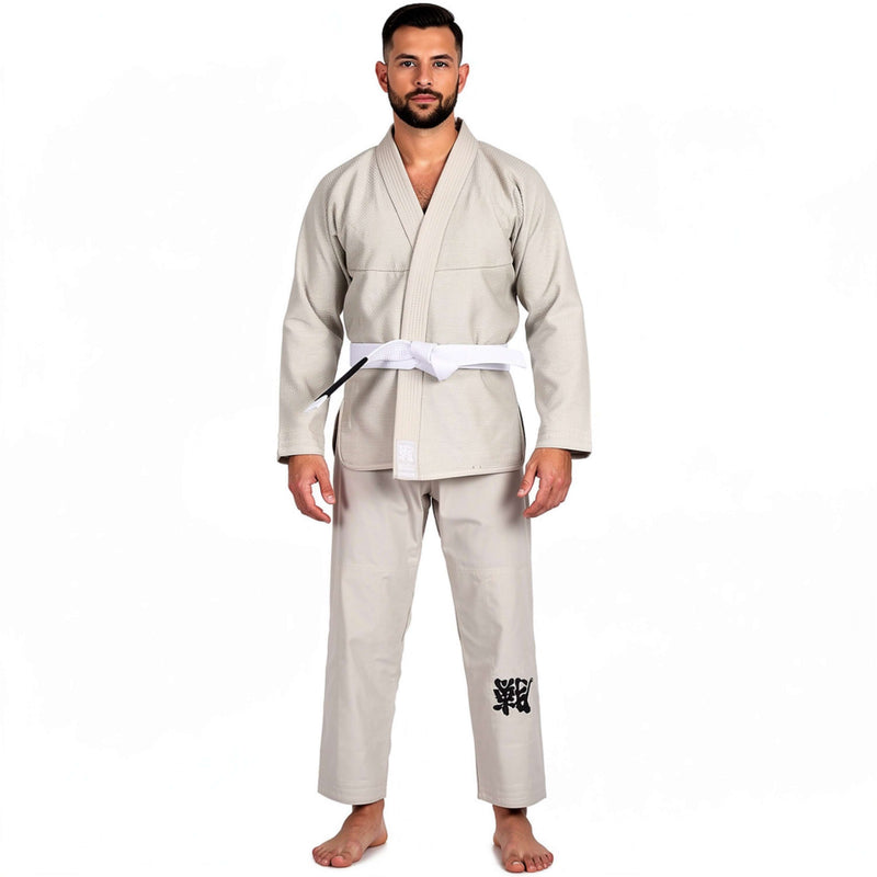 BJJ gis for beginners in a stylish design, ideal for training and competition use, showcasing essential features.