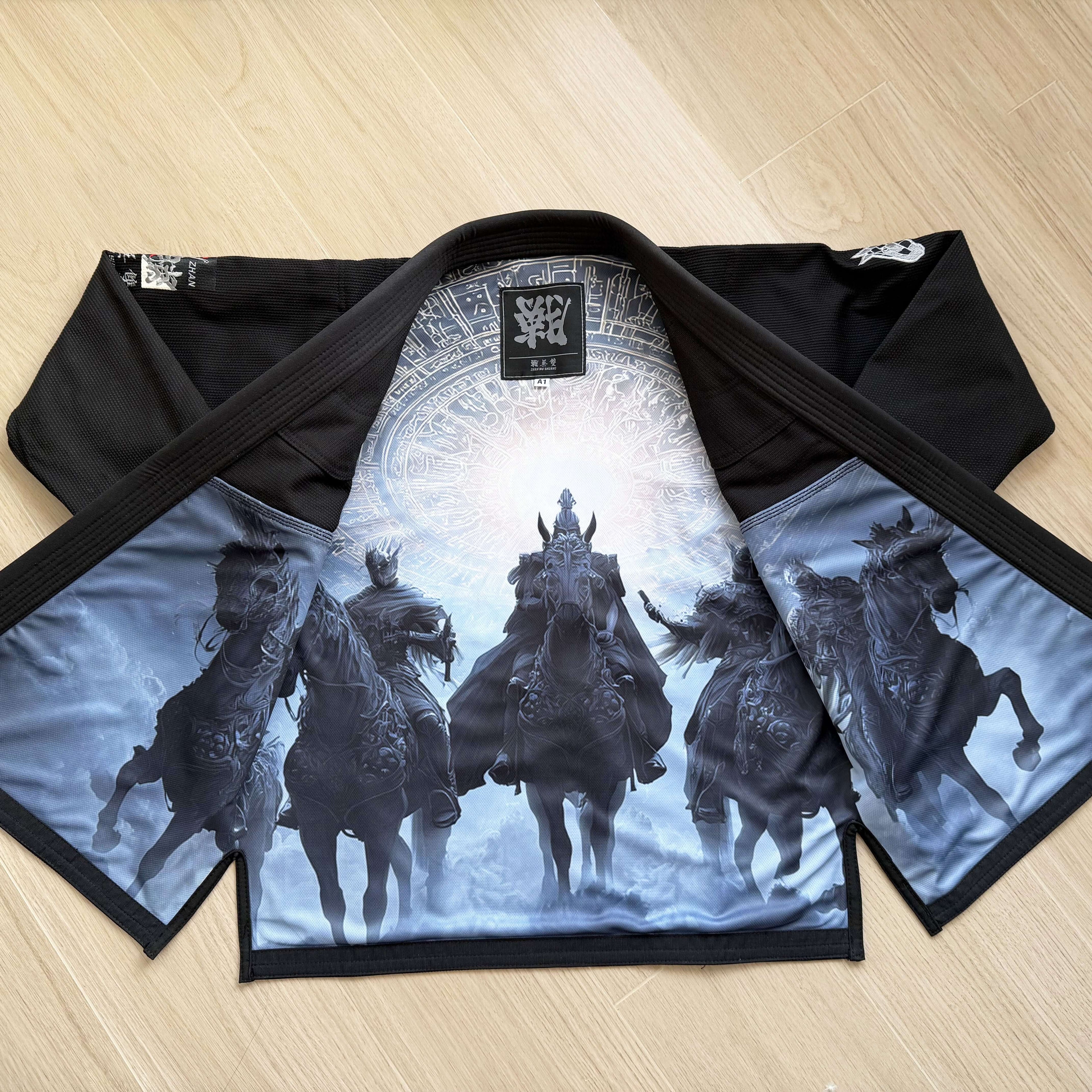 Year of the Horse Limited Edition Bamboo BJJ Gi showcasing a striking warrior-horse illustration on the inner lining.