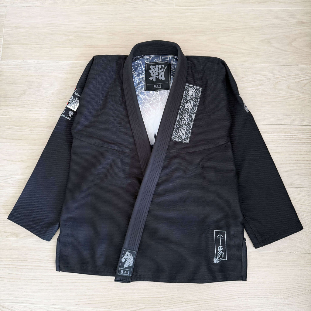 Year of the Horse Limited Edition Bamboo BJJ Gi in black with intricate patterns and inner lining design