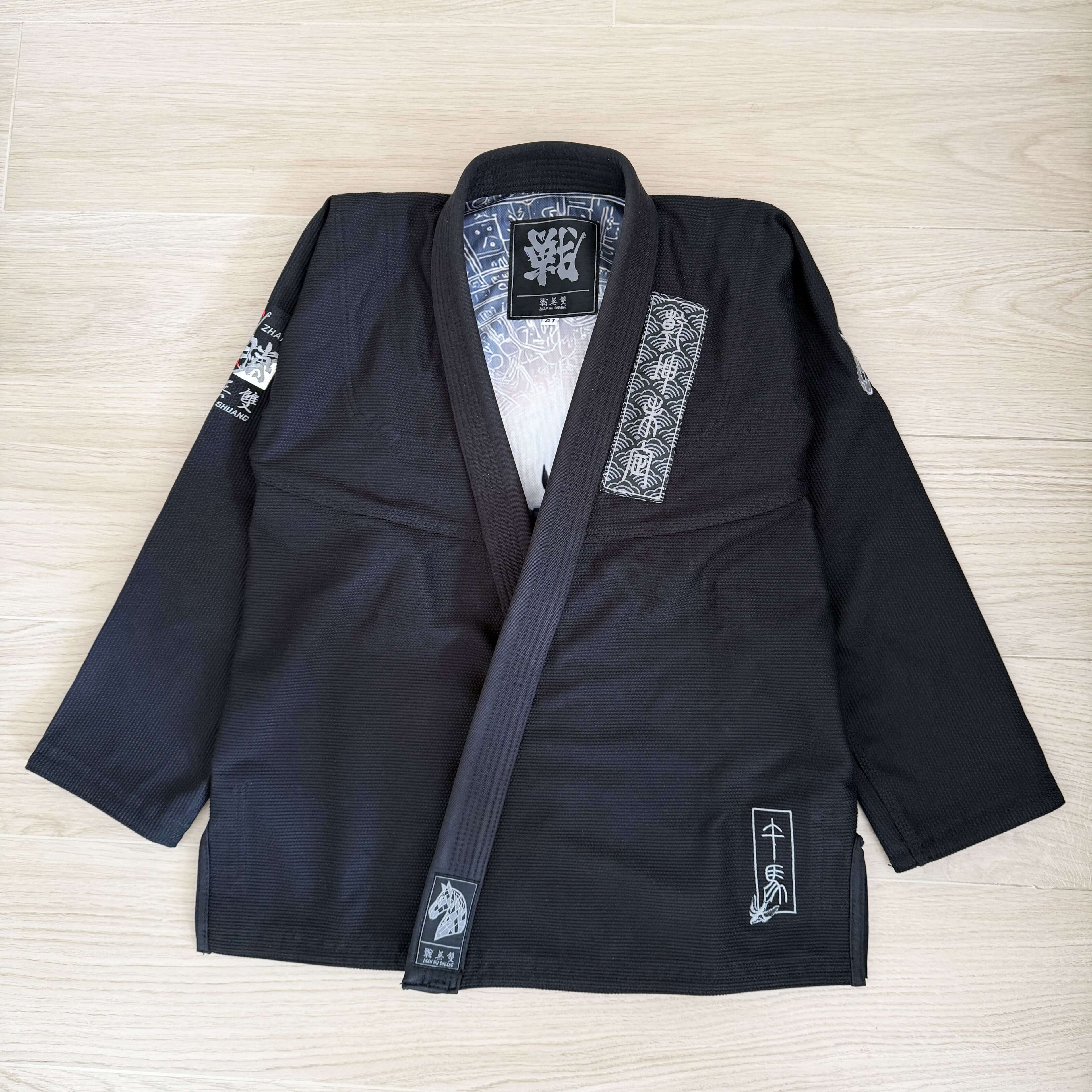 Year of the Horse Limited Edition Bamboo BJJ Gi in black with intricate patterns and inner lining design