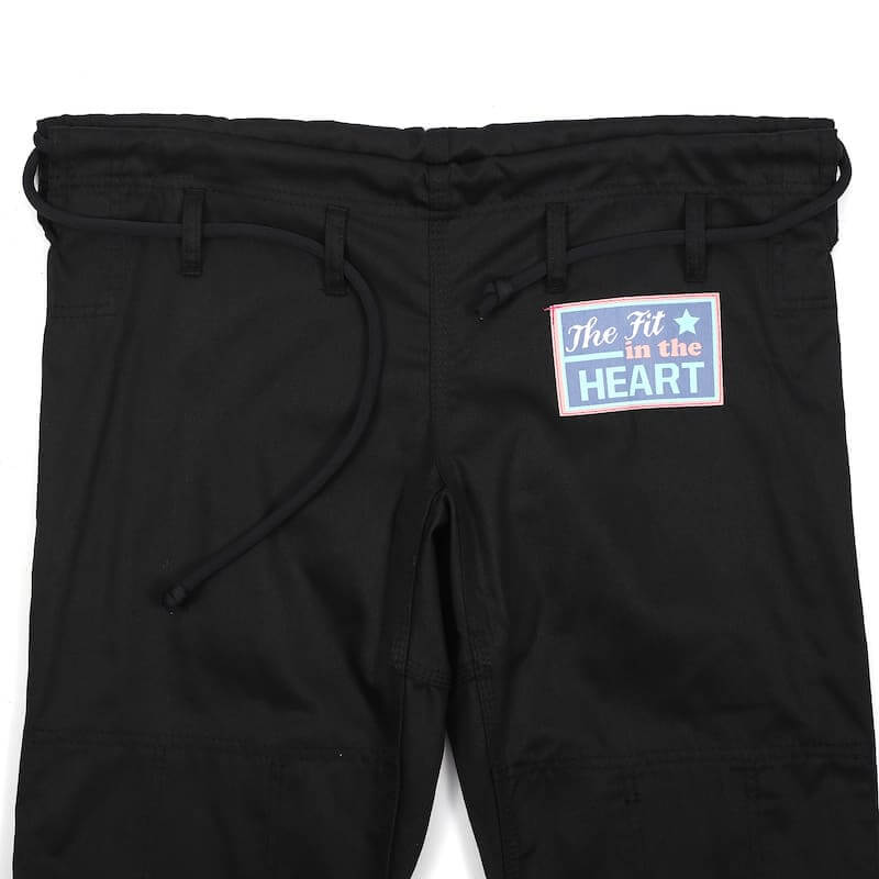 ZHAN Basic Women's BJJ Gi: Embrace Elegance & Performance black pants with adjustable drawstring and logo