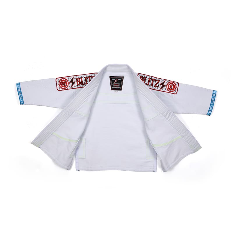 BLITZ Kids Classic BJJ Gi: Tradition & Excellence, featuring embroidered designs on the jacket.