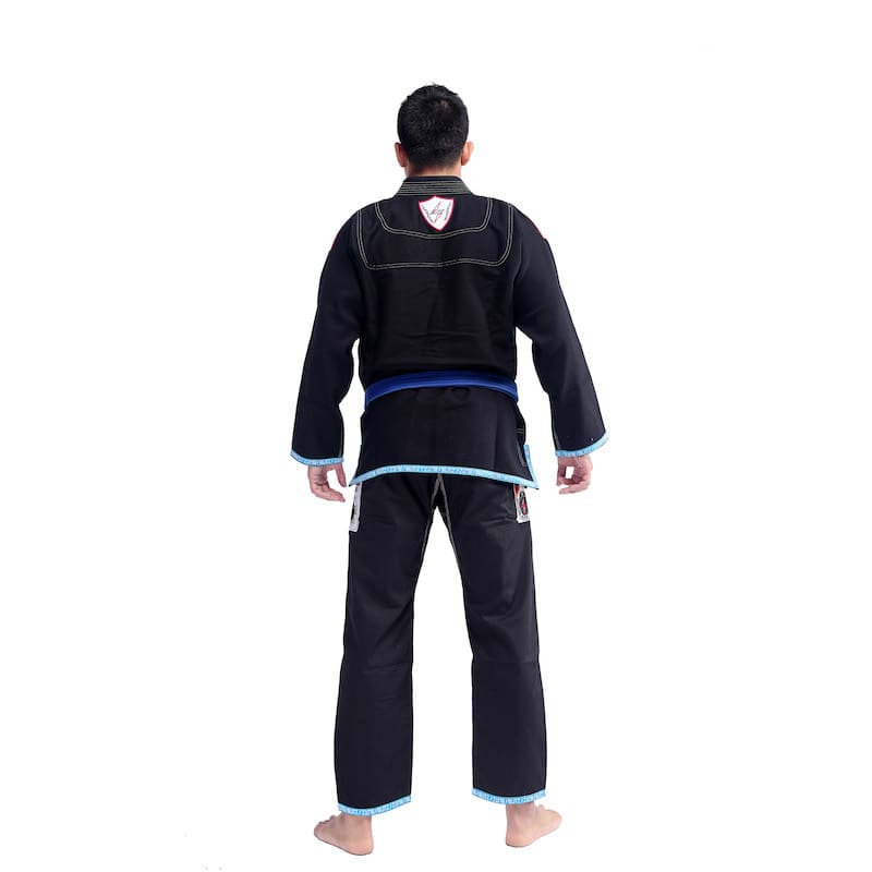 Classic BLITZ BJJ Gi: Embrace Excellence & Tradition, showing a practitioner from the back wearing the Gi.
