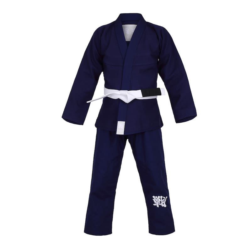 ZHAN Basic Men's BJJ Gi: Master Simplicity & Comfort in navy, designed for BJJ practitioners emphasizing simplicity.