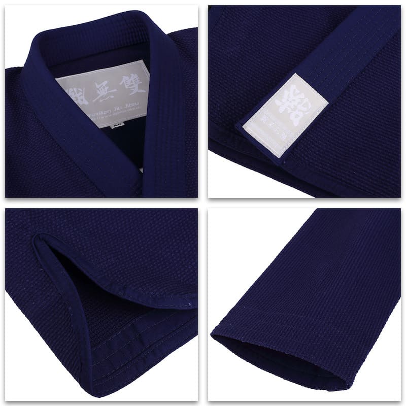 ZHAN Basic Men's BJJ Gi: Master Simplicity & Comfort fabric details and design