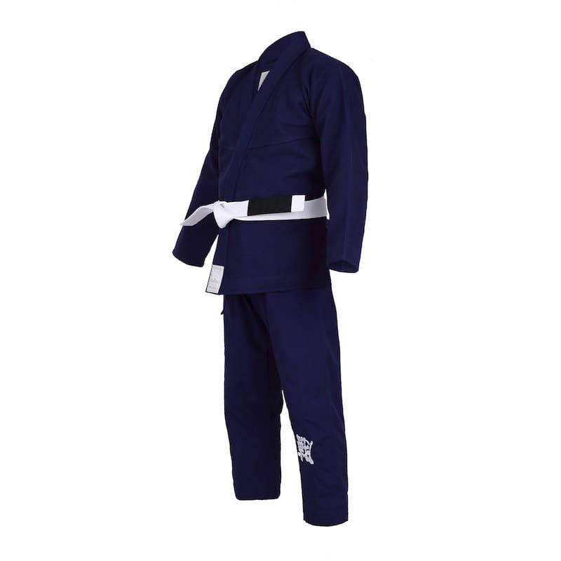 ZHAN Basic Men's BJJ Gi: Master Simplicity & Comfort - Navy blue BJJ gi for training and competition.