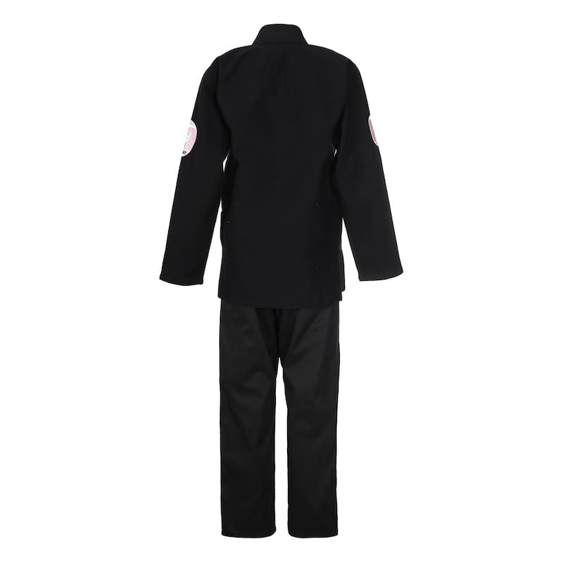 ZHAN Basic Women's BJJ Gi: Embrace Elegance & Performance in black, back view showcasing minimalistic design.