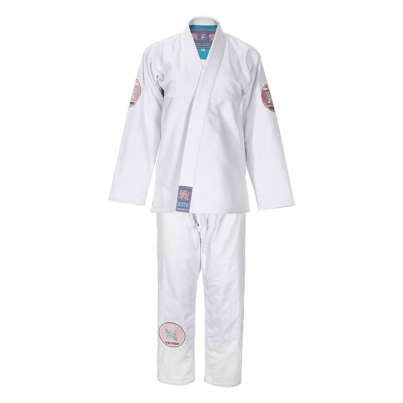 ZHAN Basic Women's BJJ Gi: Embrace Elegance & Performance in sleek white design for Brazilian Jiu-Jitsu.