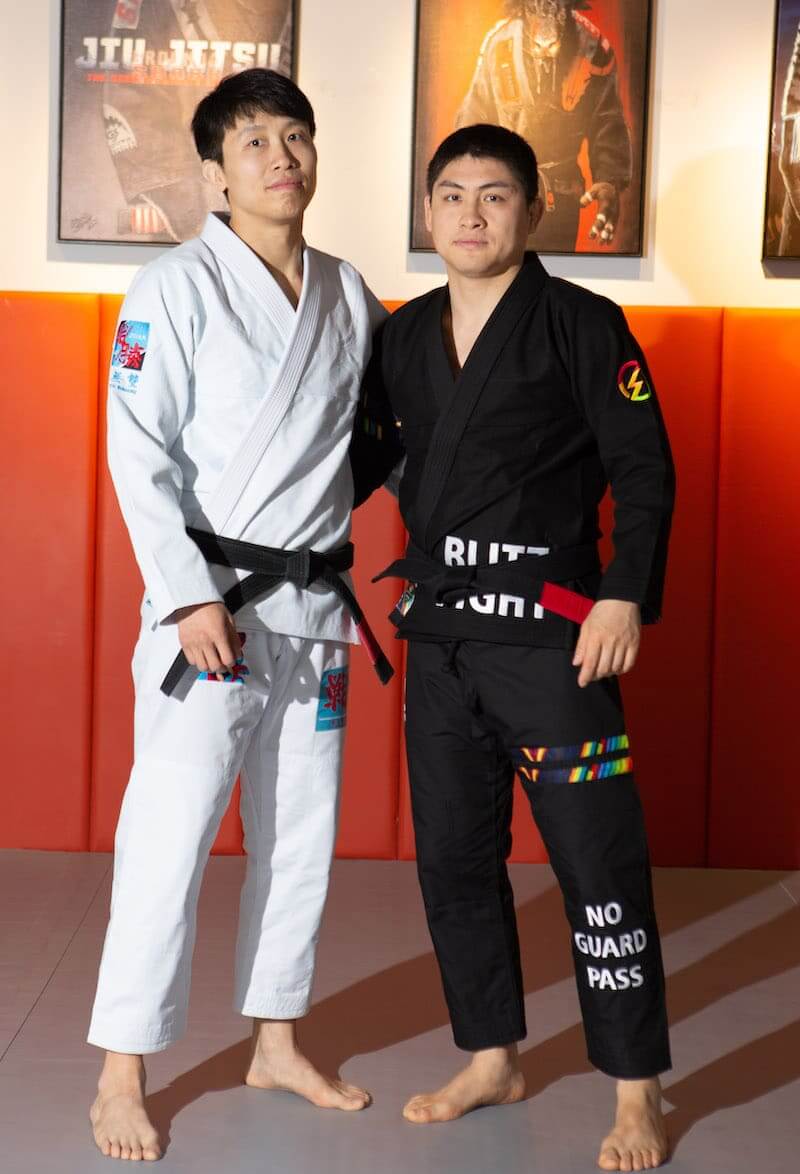 ZHAN Year of the Rabbit BJJ Gi: Embrace the Zodiac Spirit worn by two martial artists in training.