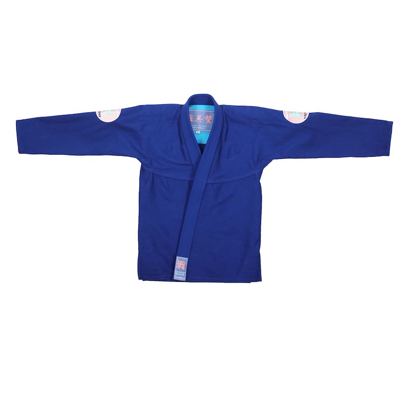 ZHAN Basic Women's BJJ Gi: Embrace Elegance & Performance in a minimalist blue design for Brazilian Jiu-Jitsu.
